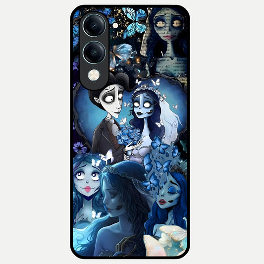 Butterfly Ghost Soul Glass Case for iQOO Z10 lite back cover – full design glossy printed glass finish