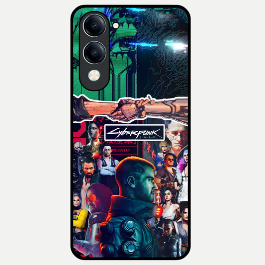  CYBERPUNK Legacy Glass Case for iQOO Z10 Lite back cover – full design glossy printed glass finish
