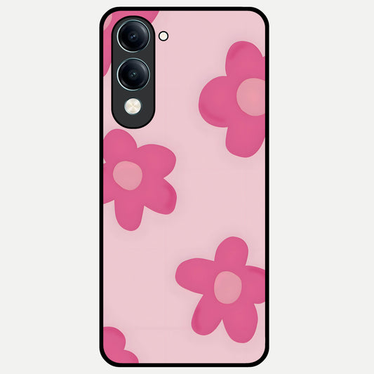  Candy Bloom Dreams Glass Case for iQOO Z10 Lite back cover – full design glossy printed glass finish