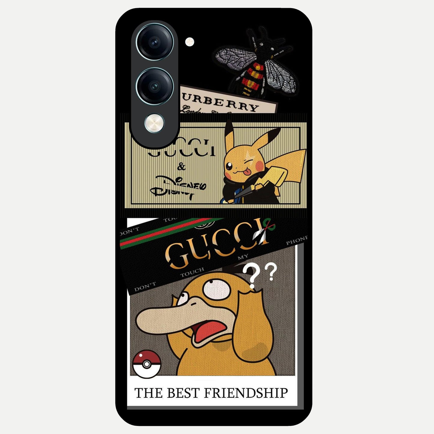  Cartoon Brand Play Mashup Glass Case for iQOO Z10 lite back cover – full design glossy printed glass finish