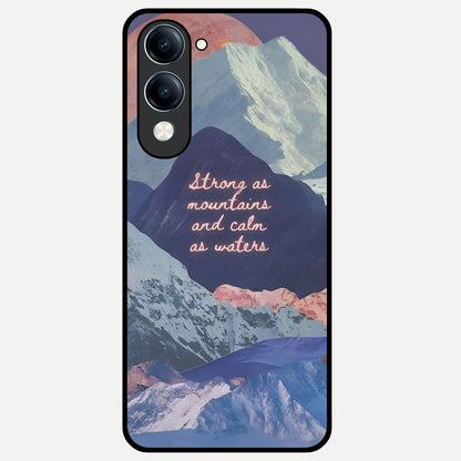  Celestial Mountain Calm Glass Case for iQOO Z10 lite back cover – full design glossy printed glass finish