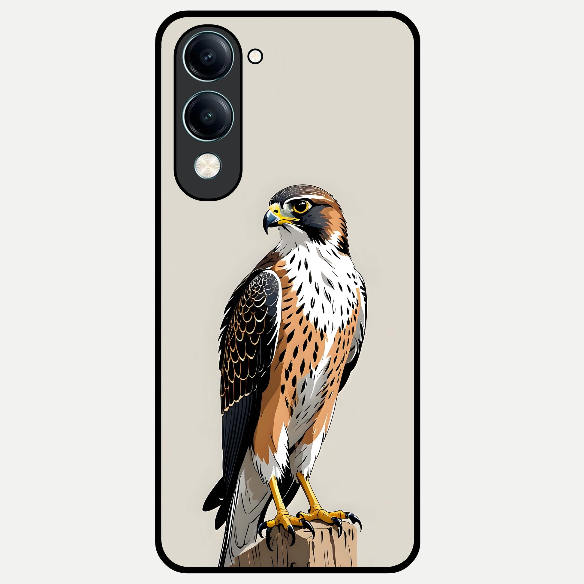  Clever Eagle Glass Case for iQOO Z10 lite back cover – full design glossy printed glass finish