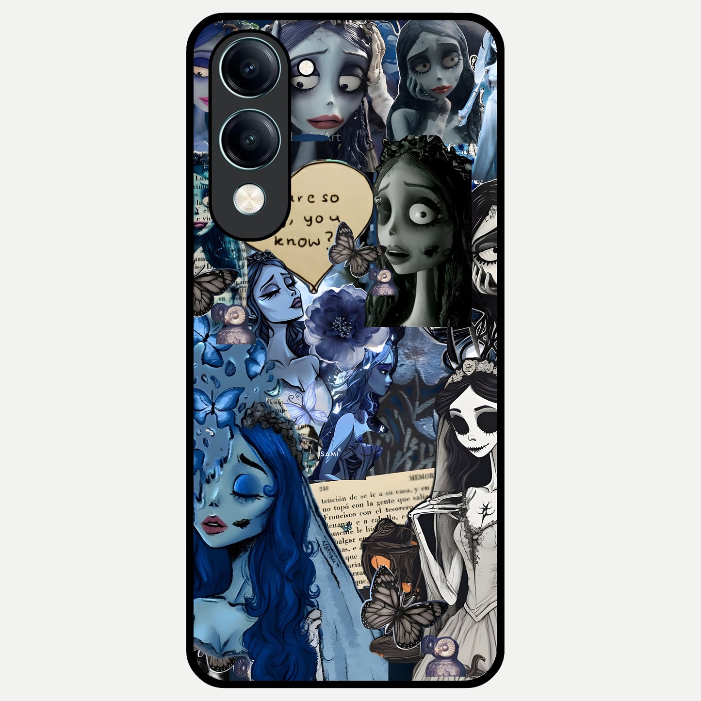  Corpse Bride Posters Glass Case for iQOO Z10 lite back cover – full design glossy printed glass finish
