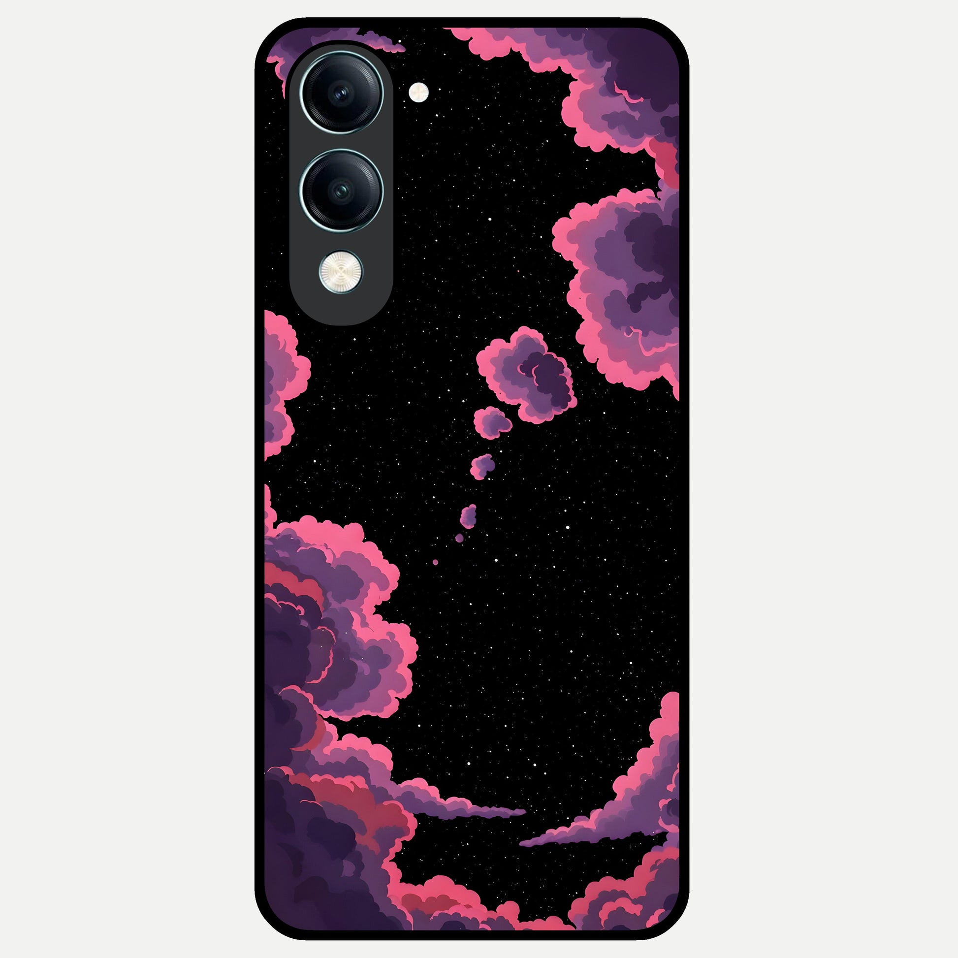  Cosmic Cloud Journey Glass Case for iQOO Z10 Lite back cover – full design glossy printed glass finish