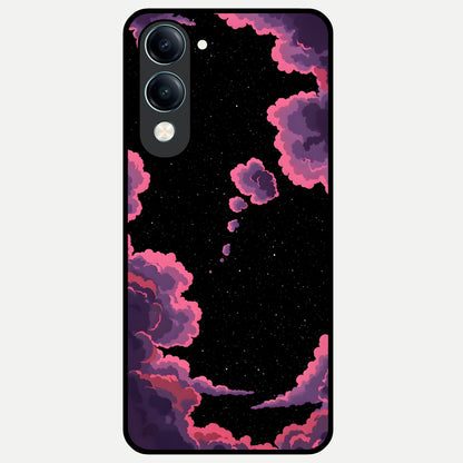  Cosmic Cloud Journey Glass Case for iQOO Z10 Lite back cover – full design glossy printed glass finish