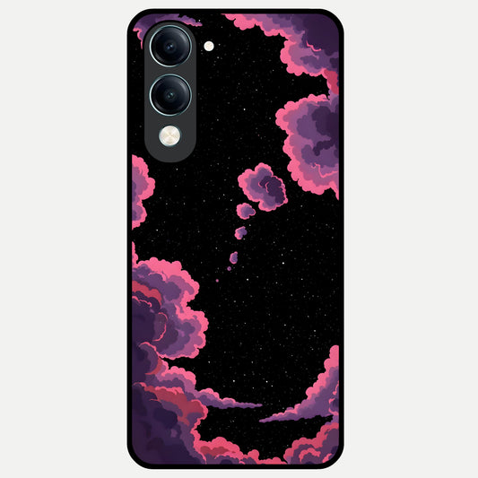  Cosmic Cloud Journey Glass Case for iQOO Z10 Lite back cover – full design glossy printed glass finish