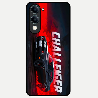  Crimson Challenger Fury Glass Case for iQOO Z10 Lite back cover – full design glossy printed glass finish