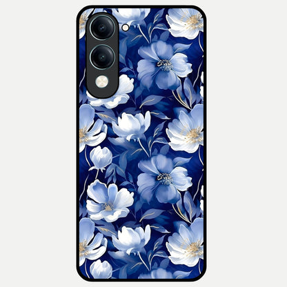  Cute Floral Patterns Glass Case for iQOO Z10 lite back cover – full design glossy printed glass finish