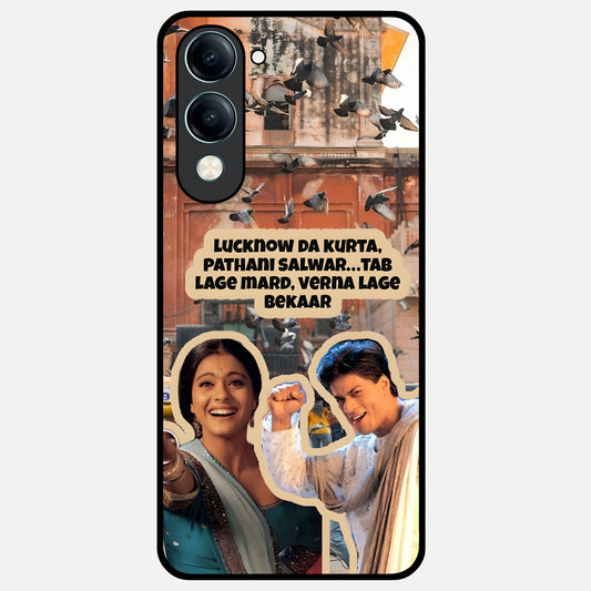  Desi Retro Vibes Glass Case for iQOO Z10 Lite back cover – full design glossy printed glass finish