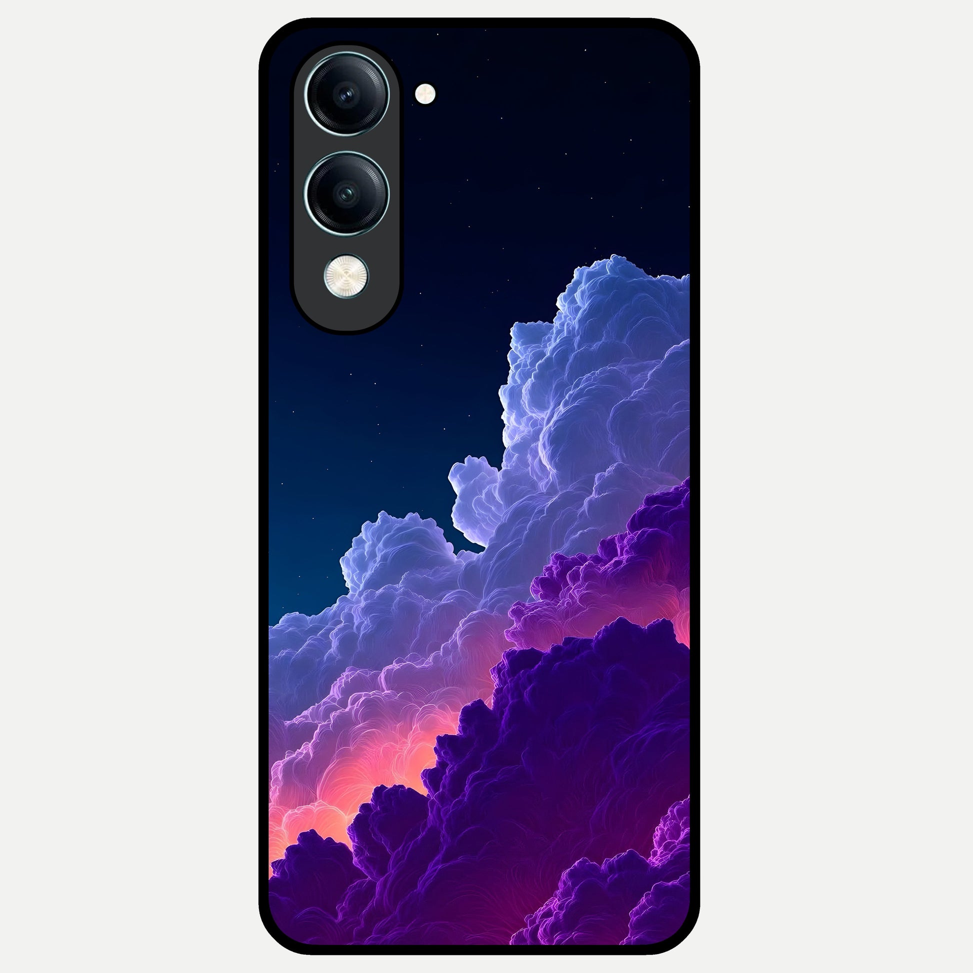  Dreamy Cloud Skies Glass Case for iQOO Z10 lite back cover – full design glossy printed glass finish