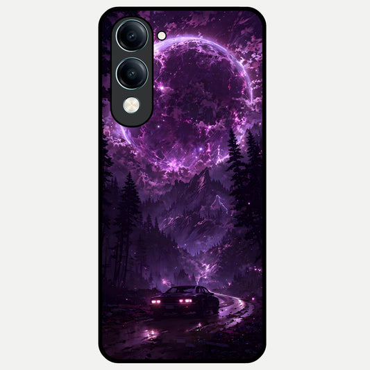  Eternal Cosmic Drive Glass Case for iQOO Z10 lite back cover – full design glossy printed glass finish