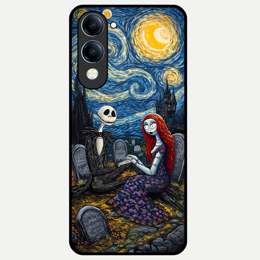  Eternal Night Love Glass Case for iQOO Z10 lite back cover – full design glossy printed glass finish
