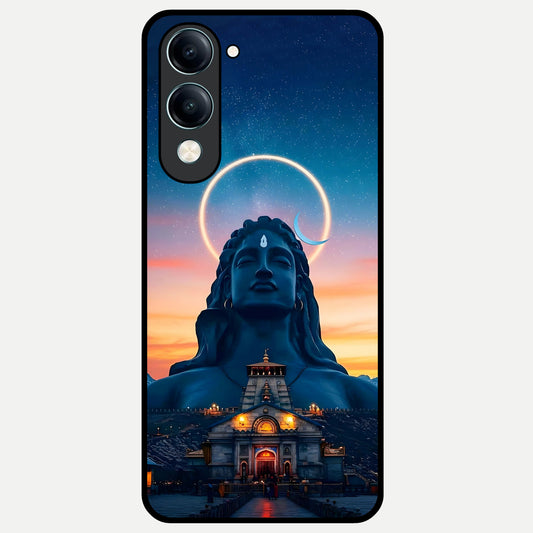  Eternal Shiva Aura Glass Case for iQOO Z10 lite back cover – full design glossy printed glass finish