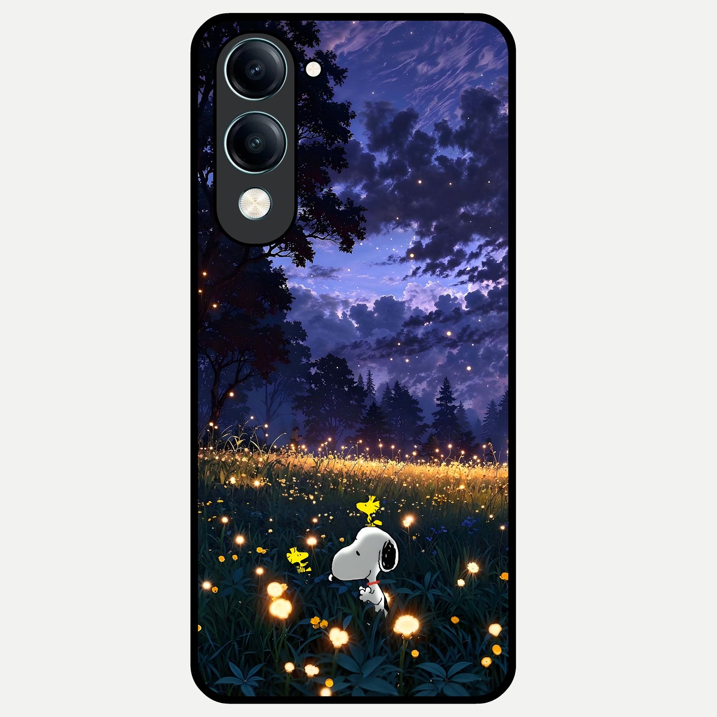  Firefly Meadow Magic Glass Case for iQOO Z10 lite back cover – full design glossy printed glass finish