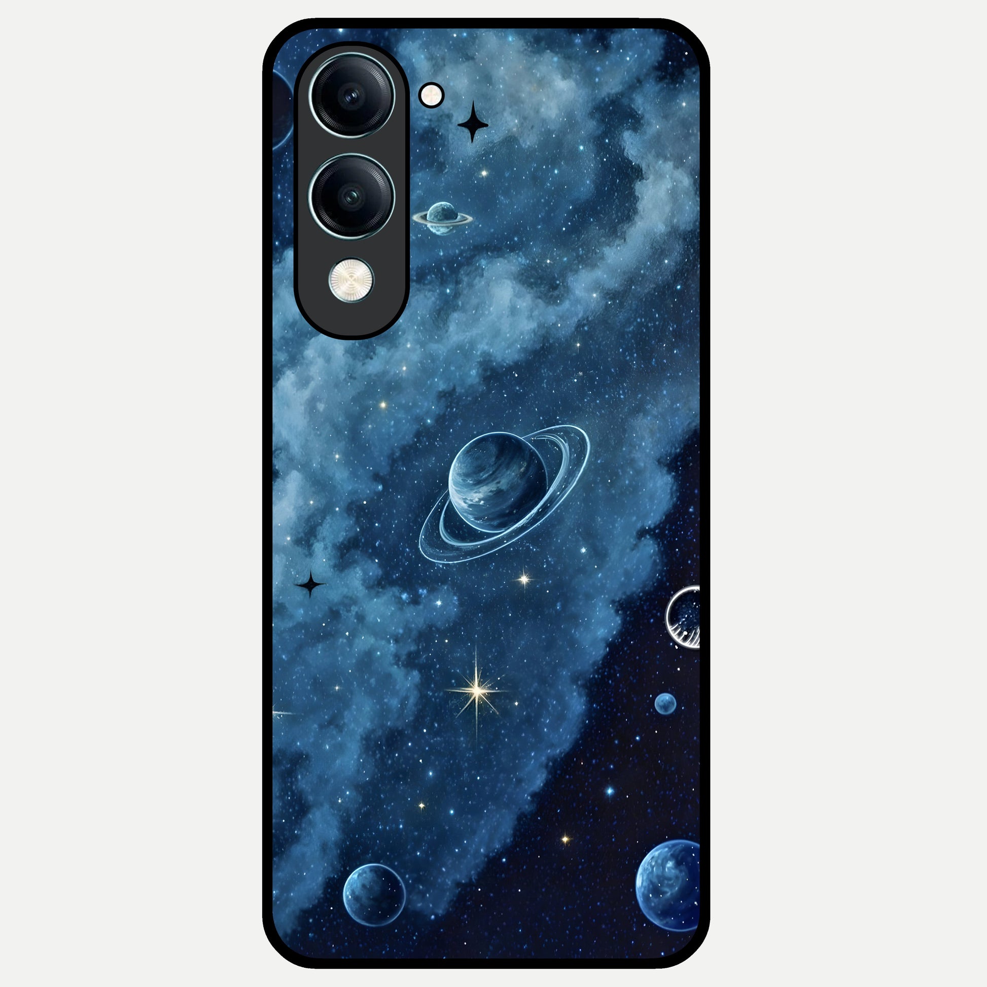  Galaxy Dream Space Glass Case for iQOO Z10 lite back cover – full design glossy printed glass finish