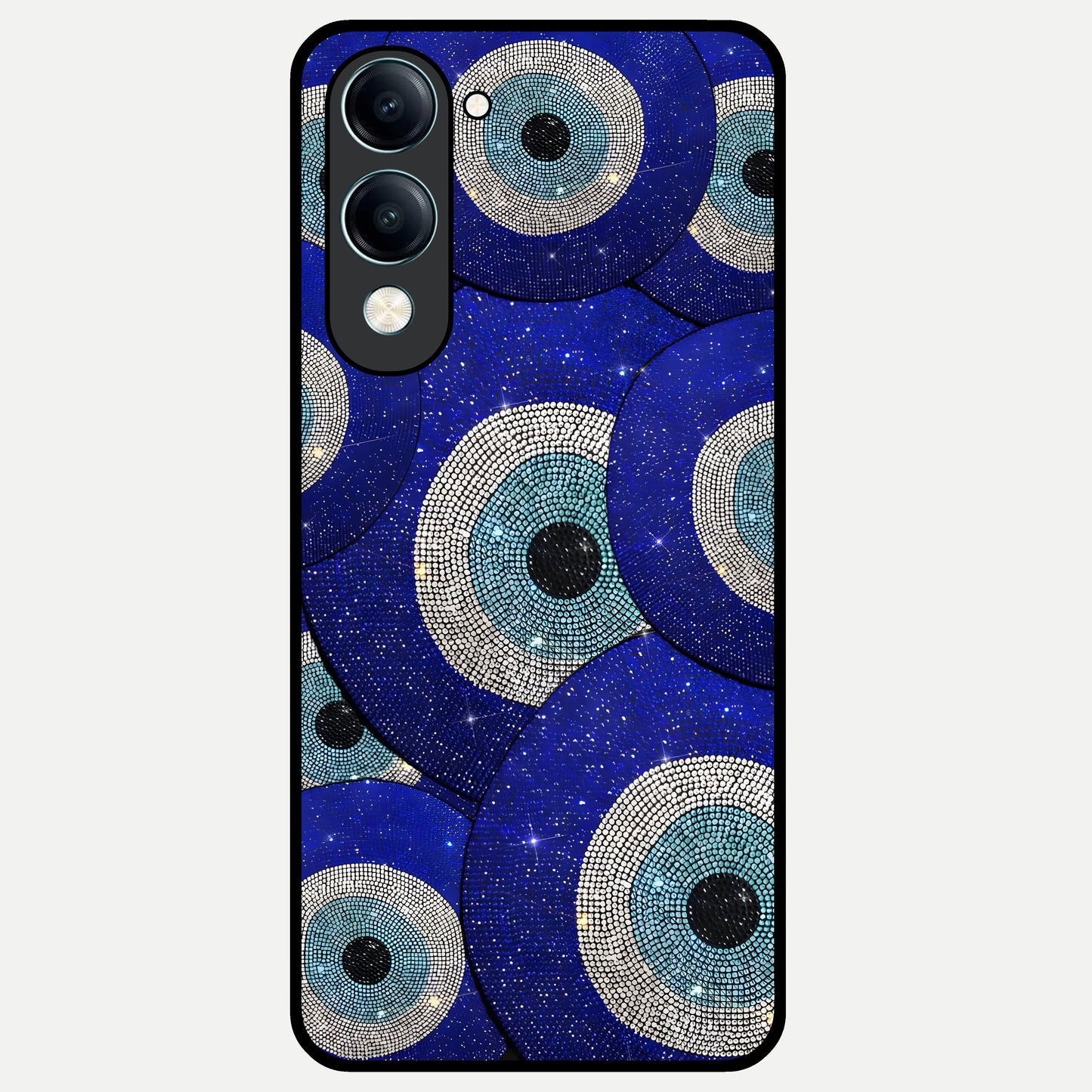  Galaxy Eye Flow Glass Case for iQOO Z10 lite back cover – full design glossy printed glass finish