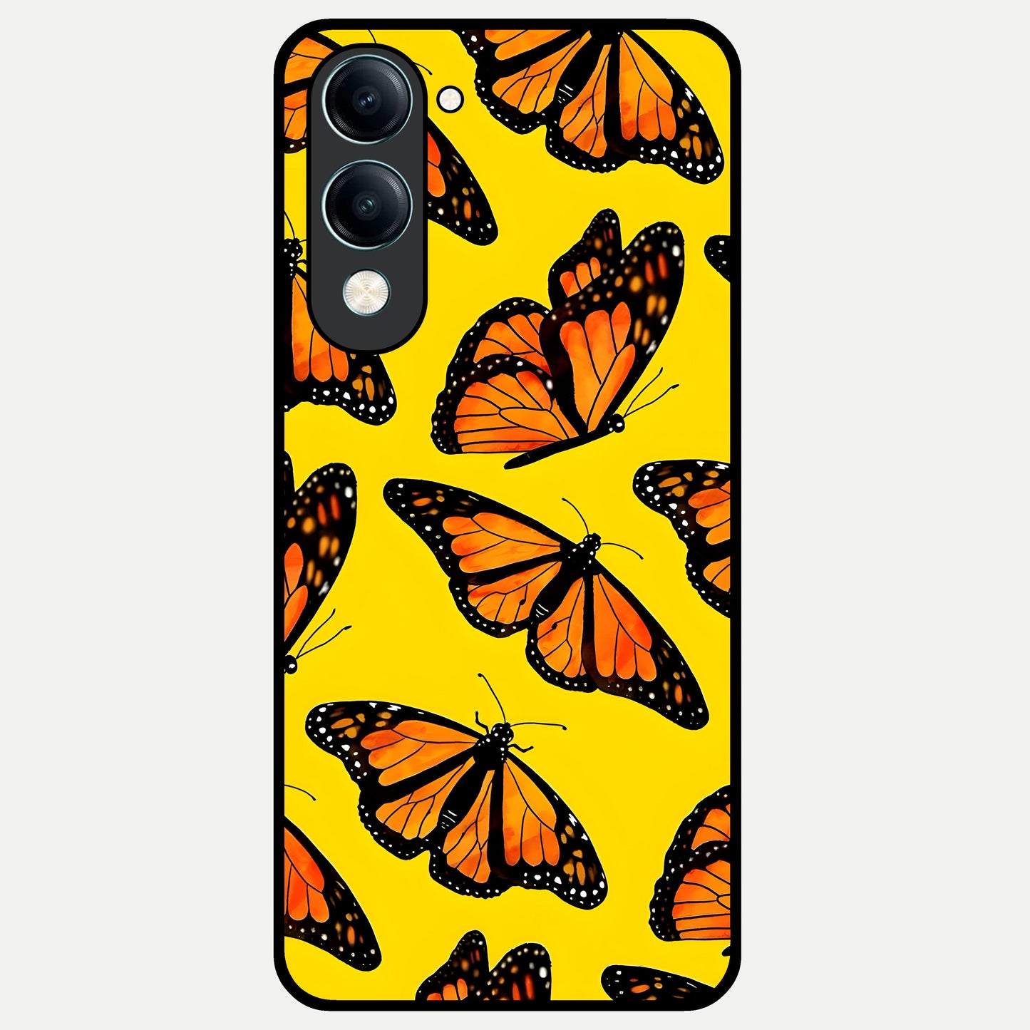  Golden Wing Flight Glass Case for iQOO Z10 Lite back cover – full design glossy printed glass finish