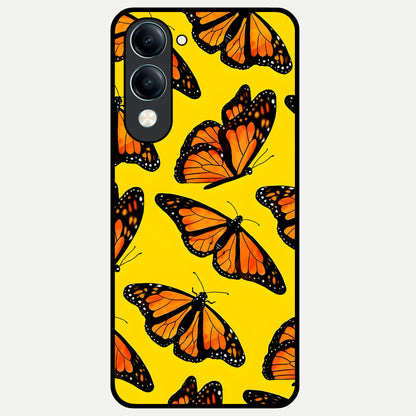  Golden Wing Flight Glass Case for iQOO Z10 Lite back cover – full design glossy printed glass finish
