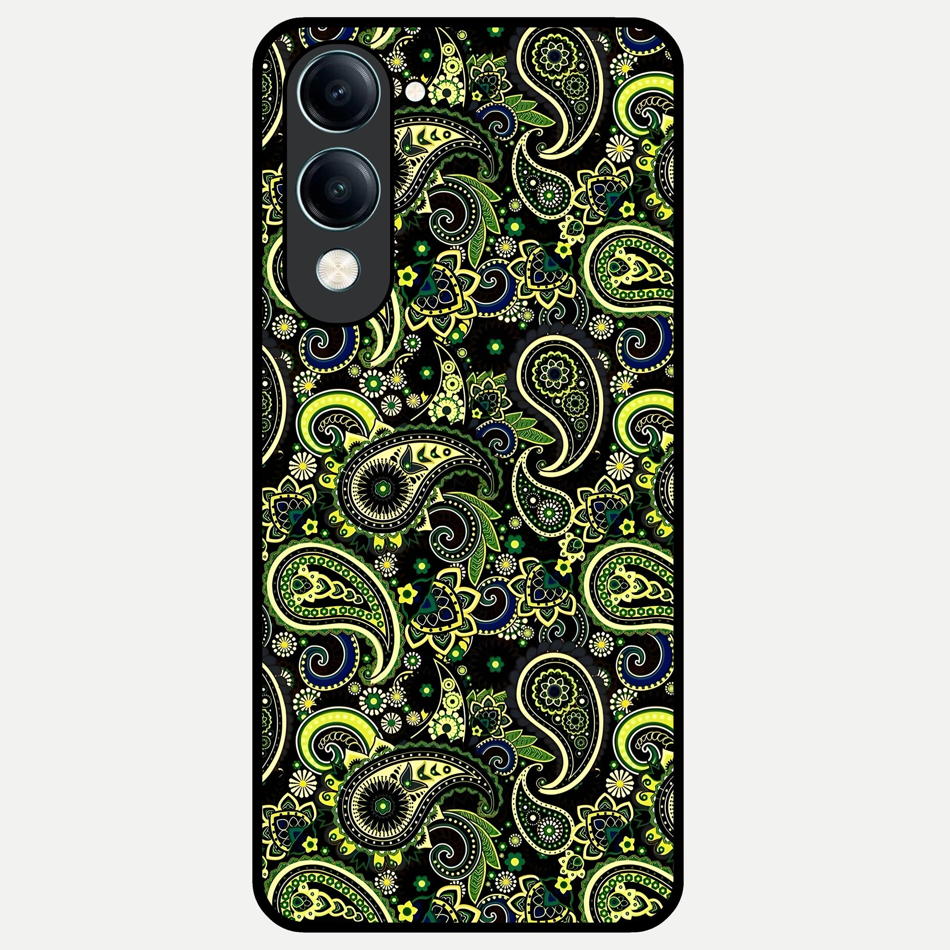  Green Lemon Glass Case for iQOO Z10 lite back cover – full design glossy printed glass finish