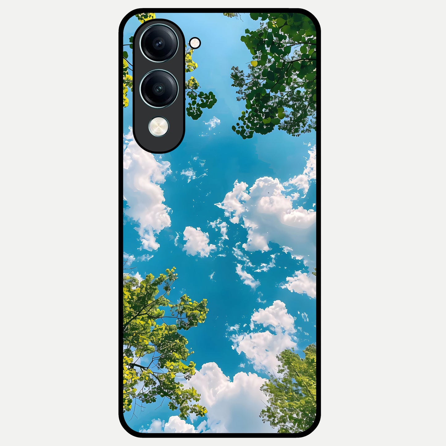  Green Moon Energy Glass Case for iQOO Z10 Lite back cover – full design glossy printed glass finish