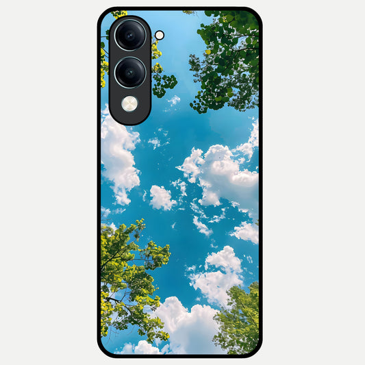  Green Moon Energy Glass Case for iQOO Z10 Lite back cover – full design glossy printed glass finish