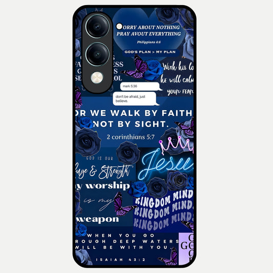 Kingdom Faith Glow Glass Case for iQOO Z10 lite back cover – full design glossy printed glass finish