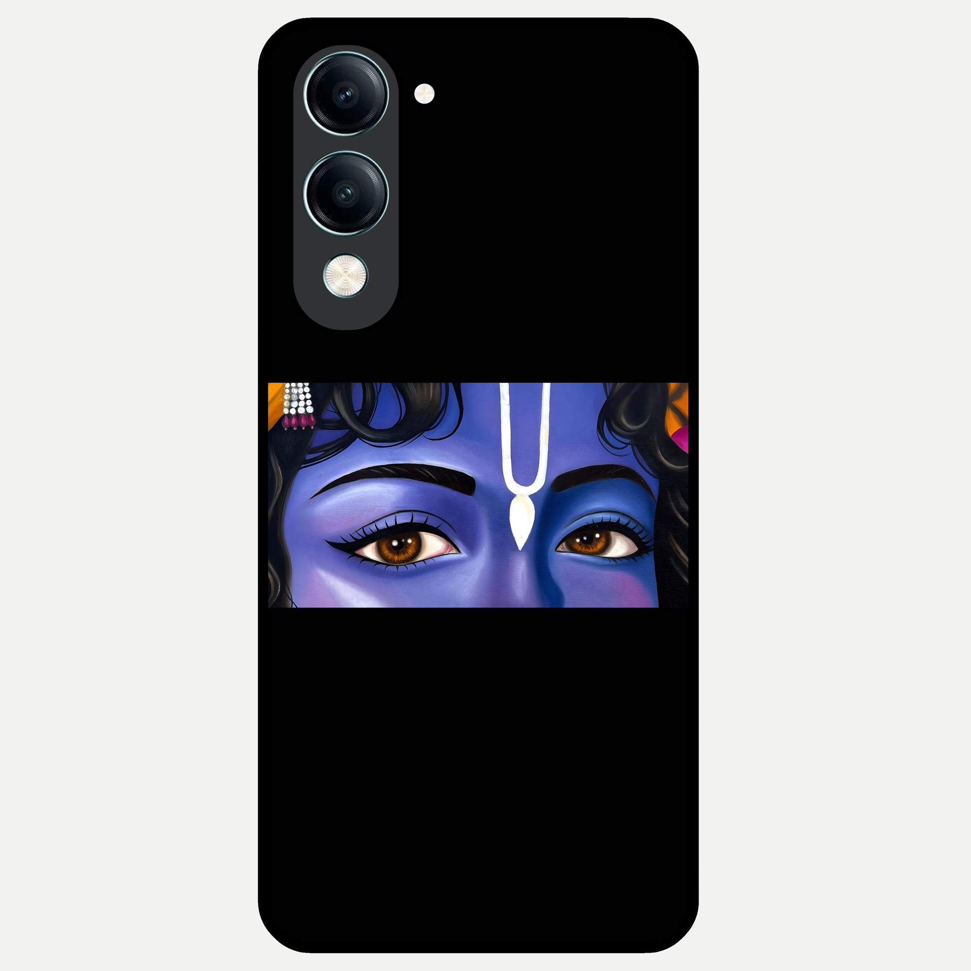  Krishna Eye Glass Case for iQOO Z10 lite back cover – full design glossy printed glass finish