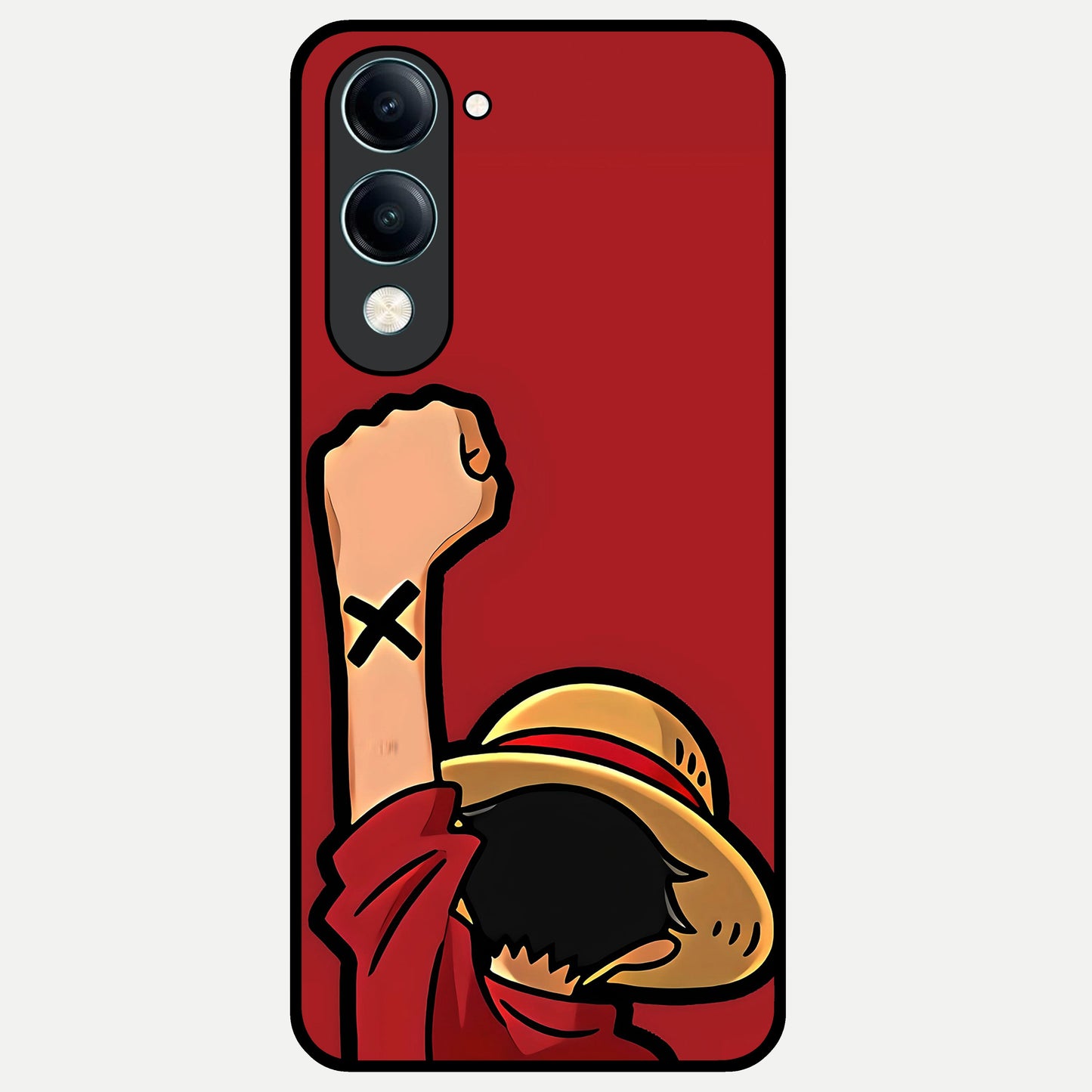  Luffy X Spirit Glass Case for iQOO Z10 Lite back cover – full design glossy printed glass finish