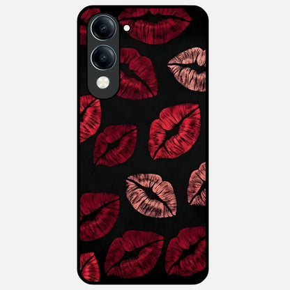  Midnight Kiss Love Glass Case for iQOO Z10 Lite back cover – full design glossy printed glass finish