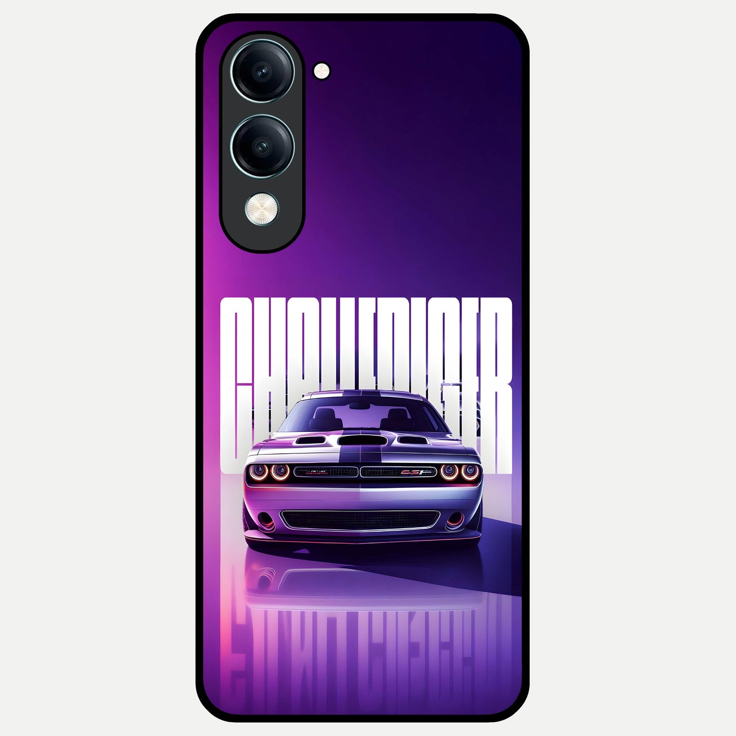  Midnight Muscle Ride Glass Case for iQOO Z10 lite back cover – full design glossy printed glass finish