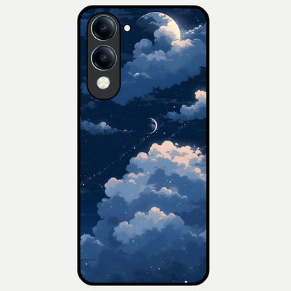  Moon Dream Haze Glass Case for iQOO Z10 Lite back cover – full design glossy printed glass finish