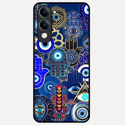  Mystic Palm Guard Glass Case for iQOO Z10 Lite back cover – full design glossy printed glass finish