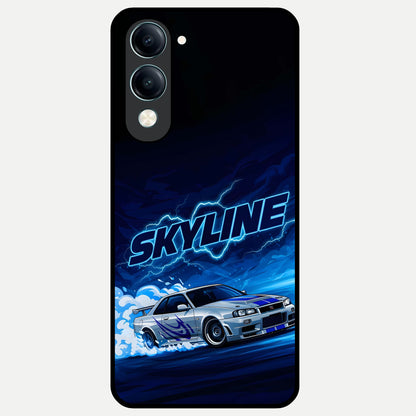  Neon Drift Beast Glass Case for iQOO Z10 lite back cover – full design glossy printed glass finish