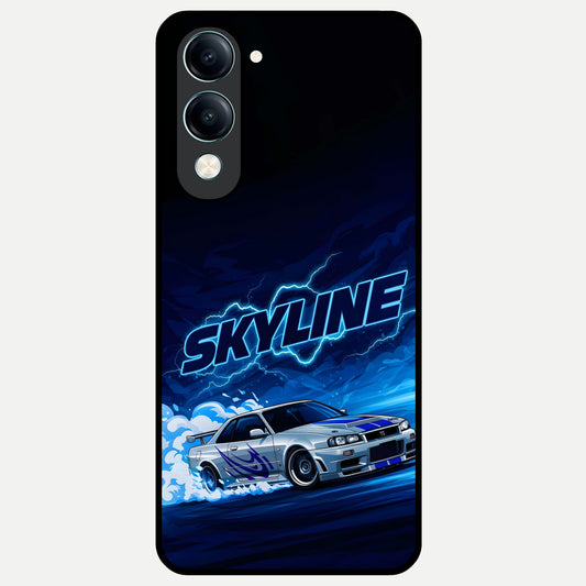  Neon Drift Beast Glass Case for iQOO Z10 lite back cover – full design glossy printed glass finish