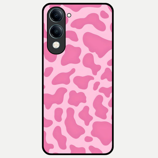 Pinkish Scenery Glass Case for iQOO Z10 lite back cover – full design glossy printed glass finish