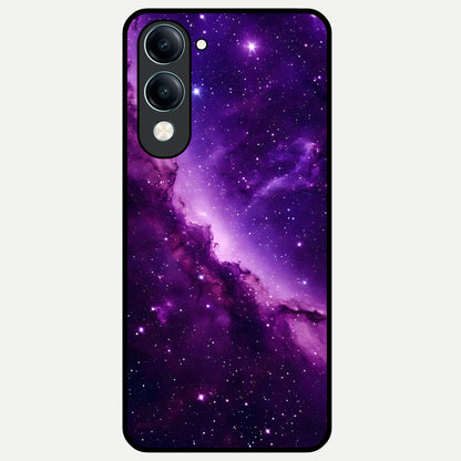  Purple Shade Sky Glass Case for iQOO Z10 lite back cover – full design glossy printed glass finish