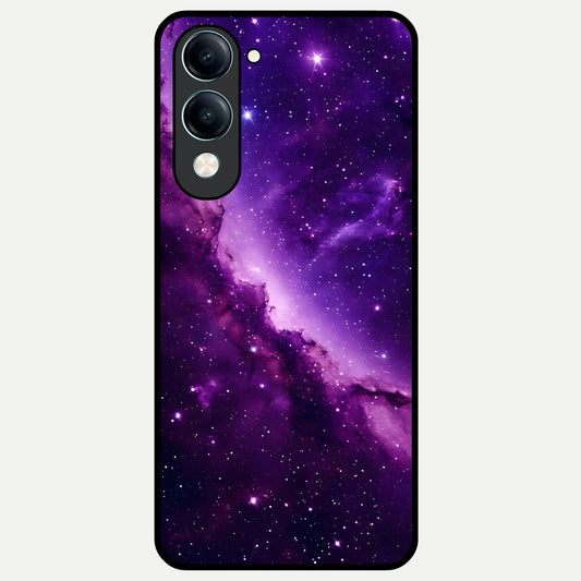  Purple Shade Sky Glass Case for iQOO Z10 lite back cover – full design glossy printed glass finish