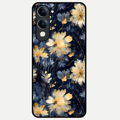 Royal Petal Dream Glass Case for iQOO Z10 Lite back cover – full design glossy printed glass finish