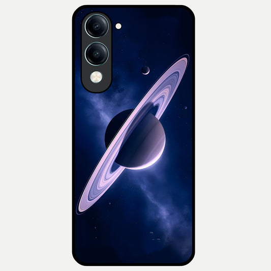  Saturn Ring Mystique Glass Case for iQOO Z10 lite back cover – full design glossy printed glass finish
