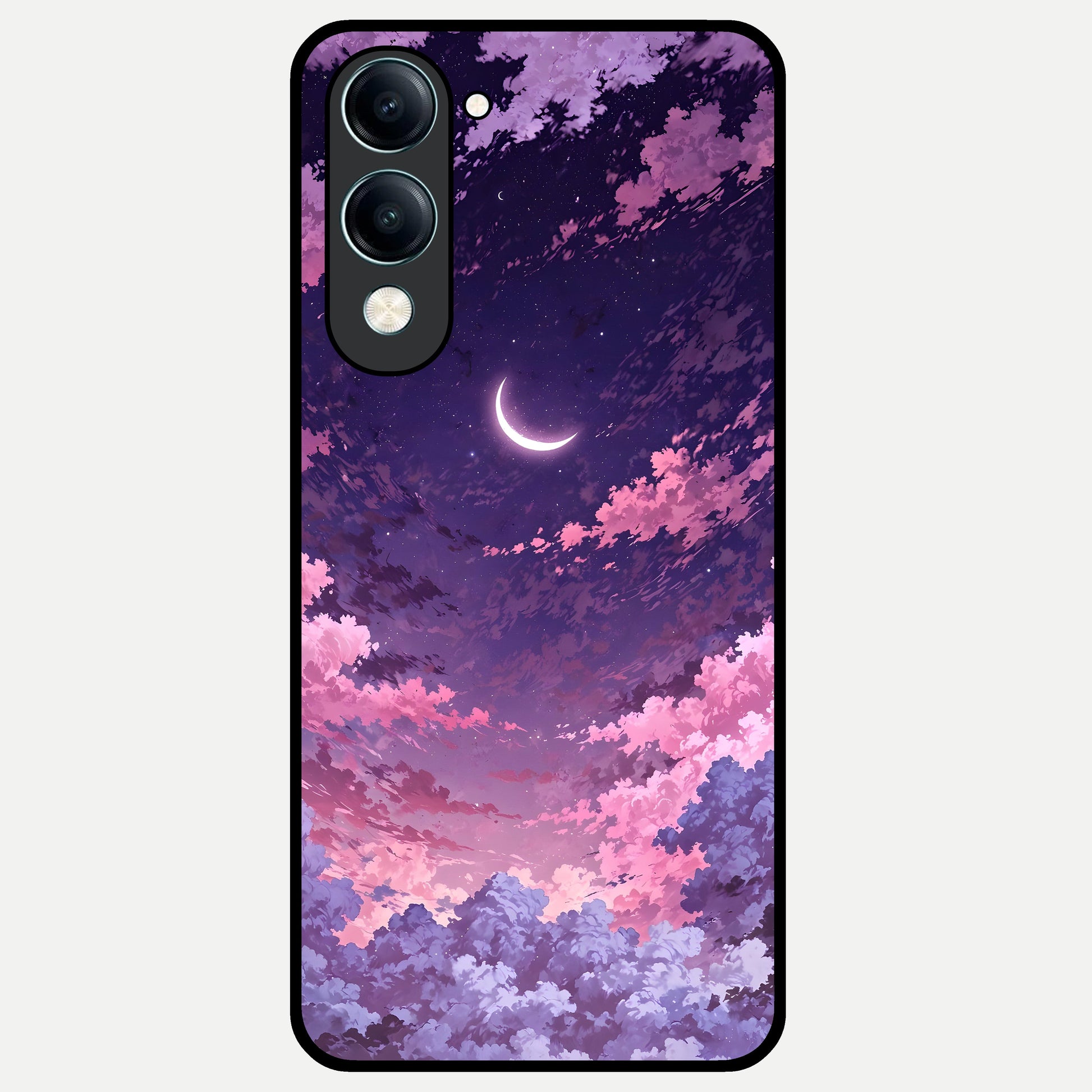  Sky Drift Clouds Glass Case for iQOO Z10 Lite back cover – full design glossy printed glass finish