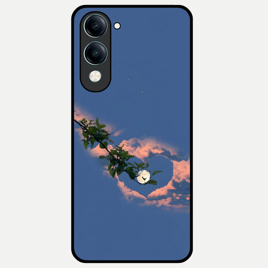  Sky Under Tree Glass Case for iQOO Z10 Lite back cover – full design glossy printed glass finish