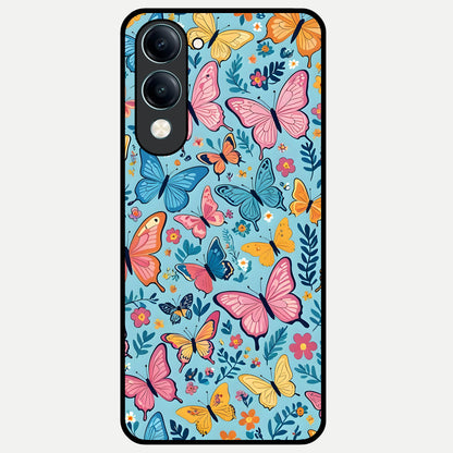  Spring Wing Garden Glass Case for iQOO Z10 Lite back cover – full design glossy printed glass finish