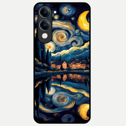  Starry Sky Serenity Glass Case for iQOO Z10 Lite back cover – full design glossy printed glass finish
