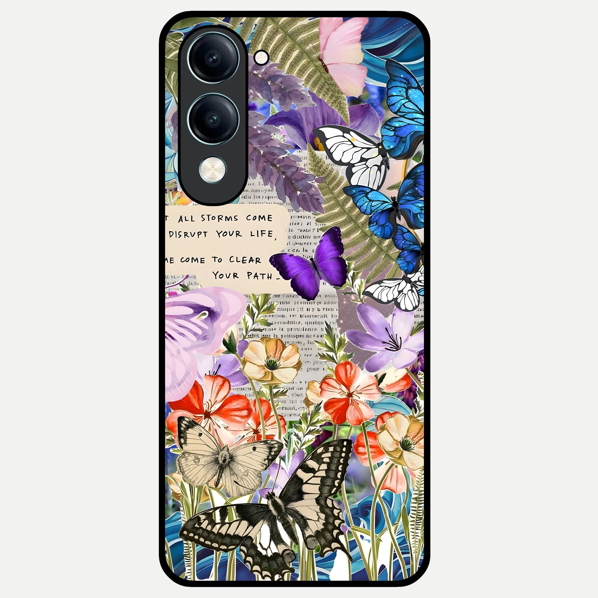  Storm Path Bloom Glass Case for iQOO Z10 lite back cover – full design glossy printed glass finish