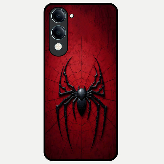  Superhero Web Emblem Glass Case for iQOO Z10 Lite back cover – full design glossy printed glass finish