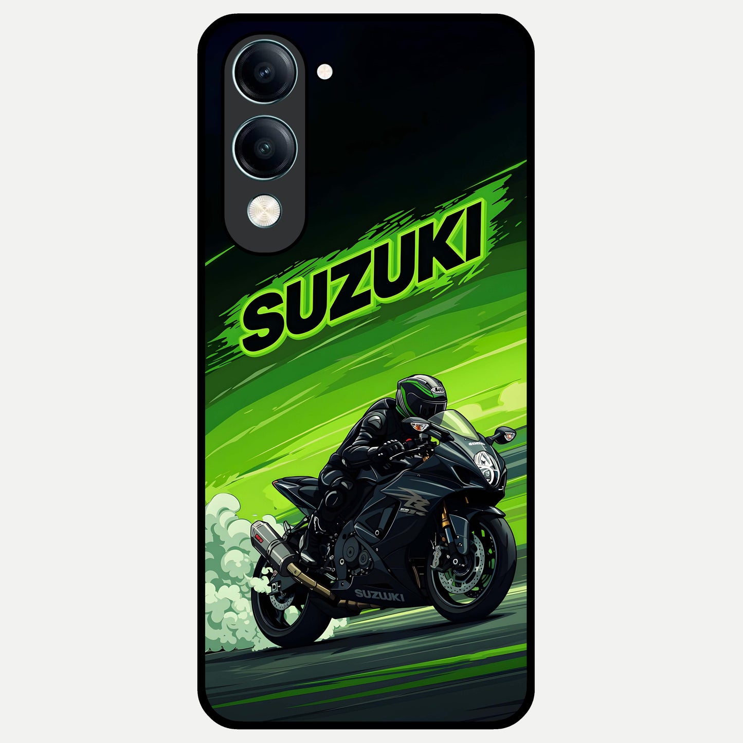  Suzuki Speed Beast Glass Case for iQOO Z10 Lite back cover – full design glossy printed glass finish