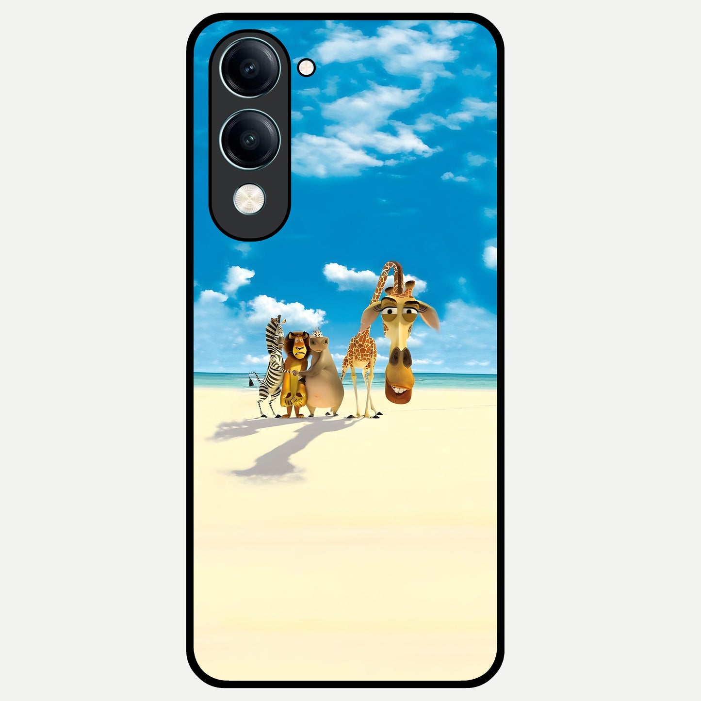  Tropical Fun Squad Glass Case for iQOO Z10 Lite back cover – full design glossy printed glass finish