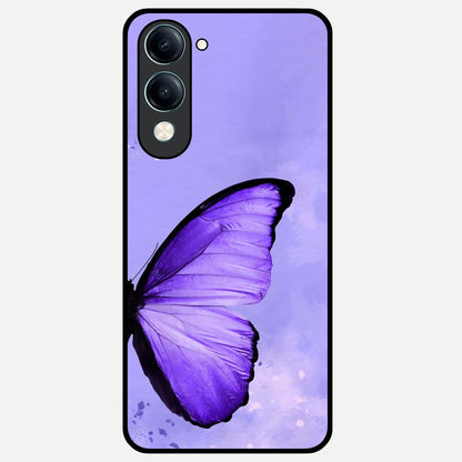  Violet Dream Wing Glass Case for iQOO Z10 lite back cover – full design glossy printed glass finish
