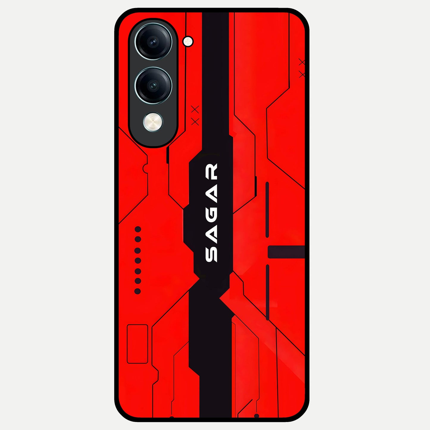  Voltage Rise CYBERPUNK Custom Name Glass Case for iQOO Z10 lite back cover – personalized glossy printed glass finish