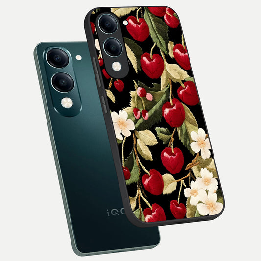  Blooming Spendor Bird phone case for iQOO Z10 Lite showing premium glass back cover with detailed artwork